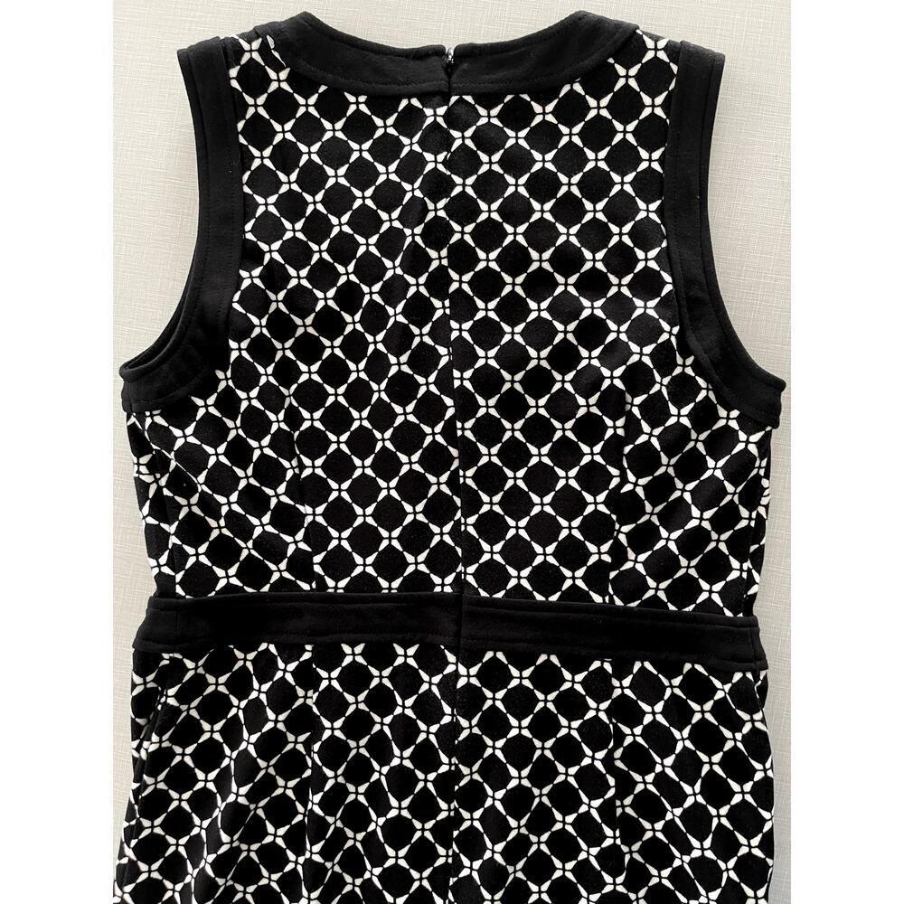 Talbots Sz 8P Graphic Print Sheath Dress Black Print Stretch Career Preppy NWT - Picture 8 of 12